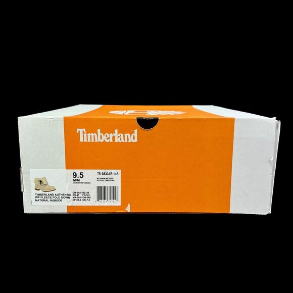 Timberland Authentic WP Fleece Fold Down Natural Nubuck Boots Women's Size 9.5 - Picture 10 of 10